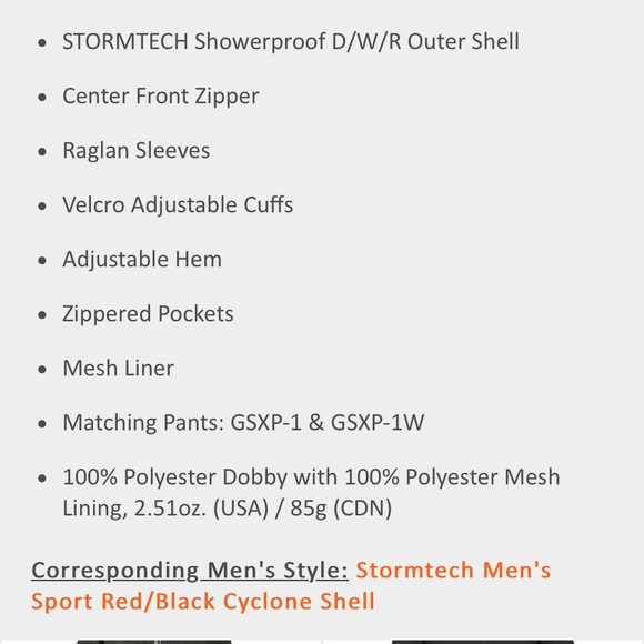 Stormtech Women’s Sport Red/Black Cyclone Shell - Picture 2 of 11